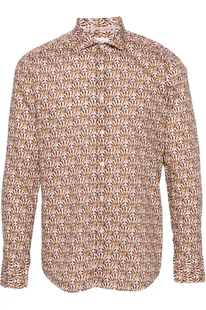Tintoria Mattei Shell-print poplin shirt