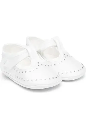 MONNALISA Rhinestone-embellished Mary Jane shoes