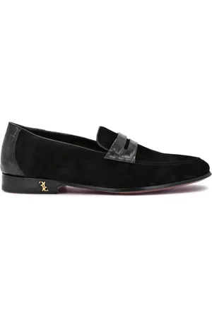 BILLIONAIRE Penny-slot suede loafers