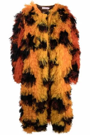 WALTER VAN BEIRENDONCK Leopard faux-fur coat