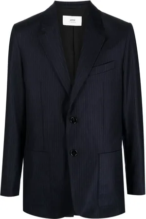 Ami Pinstriped single-breasted blazer