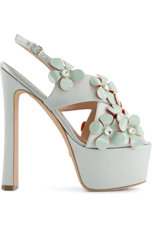 Giambattista Valli Floral-appliqué sandals