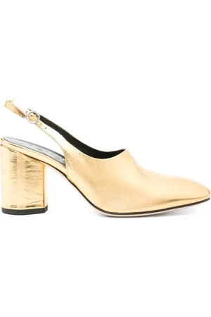 Aeyde 80mm leather slingback pumps