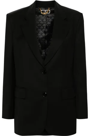 Elisabetta Franchi Single-breasted virgin wool blazer