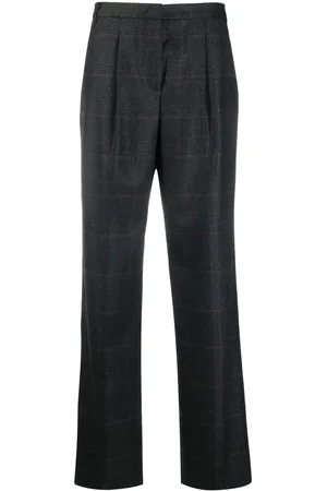 Aspesi Check-pattern wide-leg trousers