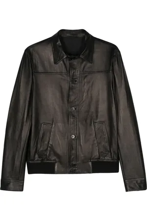 SALVATORE SANTORO Seam-detail leather jacket