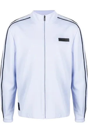 Alexander McQueen Side-stripe logo-patch zipper