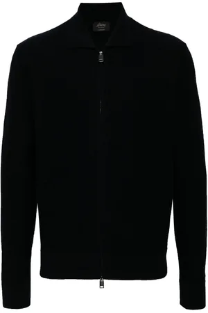 BRIONI Ribbed cashmere zip-front sweater
