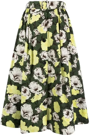 Msgm Hibiscus Camouflage-print skirt
