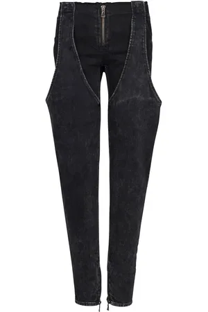 Balmain Low-rise washed cotton jeans
