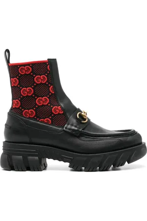 Gucci Horsebit-detail GG-jacquard boots
