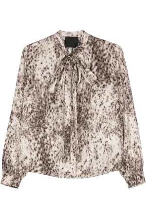 Givenchy Leopard-print silk blouse