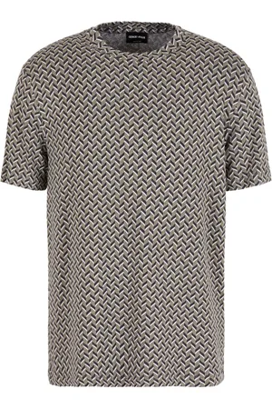 Giorgio Armani Chevron-pattern jacquard T-shirt