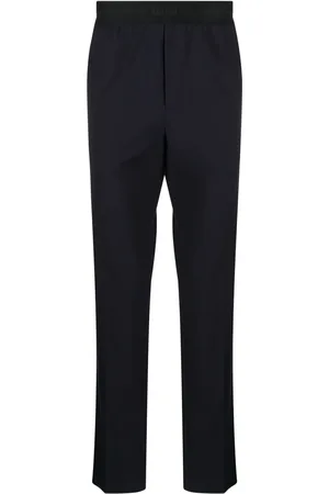 Msgm Logo-waistband straight-leg trousers