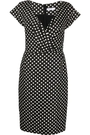 Dior 2000s squared polka dot-print dress