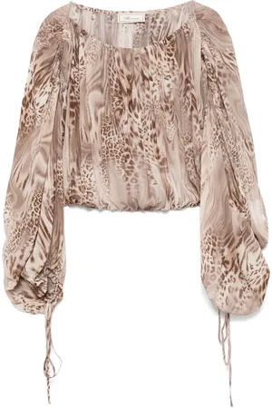 BLUMARINE Leopard-print blouse