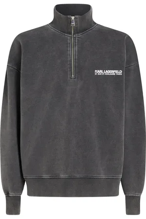 Karl Lagerfeld Half-zip organic cotton sweatshirt