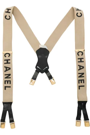 CHANEL Logo print suspenders
