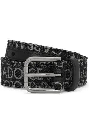 Dolce & Gabbana Logo-print leather belt
