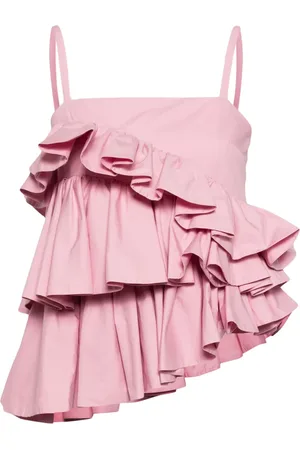 Msgm Asymmetric ruffle top