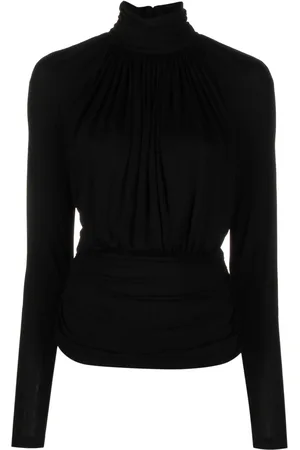 Saint Laurent Gathered cut-out top