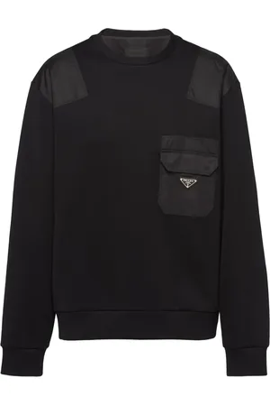 Prada Triangle-logo panelled sweatshirt