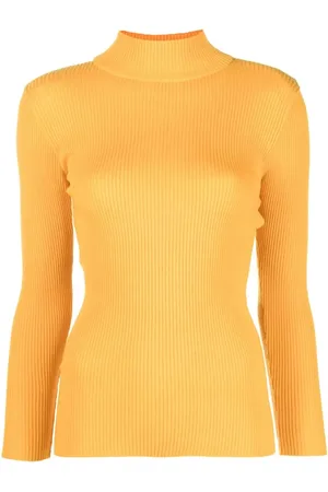 Saint Laurent 1970s mock neck ribbed jumper