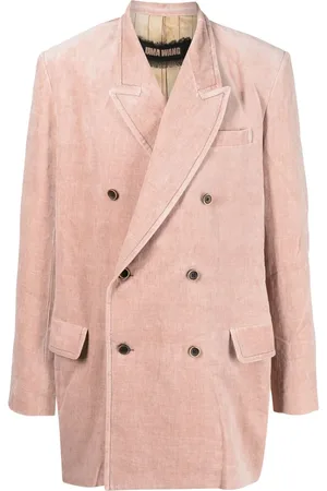 UMA WANG Double-breasted velvet blazer