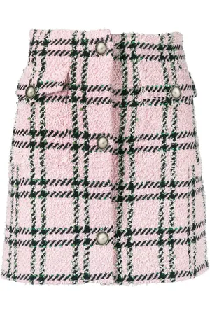Alessandra Rich Check-pattern mini-skirt