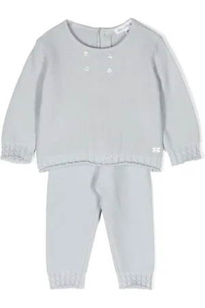 Tartine Et Chocolat Ribbed-trim cotton trouser set