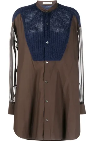 UNDERCOVER Panelled poplin shirt