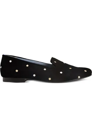 Blue Bird Polka-dot embroidered loafers