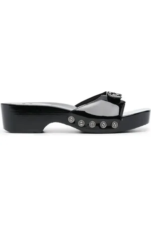 RE/DONE 45mm patent-finish sandals