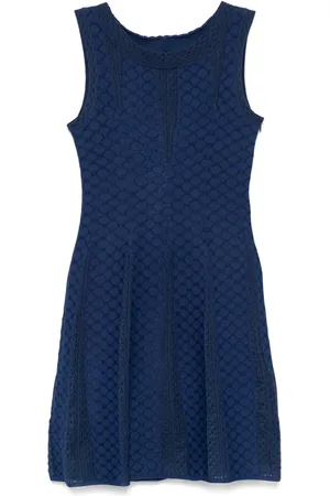 Alaïa 2000s semi-sheer panels midi dress