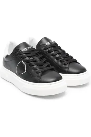 Philippe model Logo-patch leather sneakers