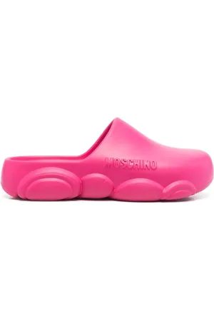 Moschino Logo embossed mules