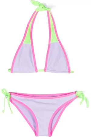 MC2 SAINT BARTH Embroidered-logo halterneck bikini