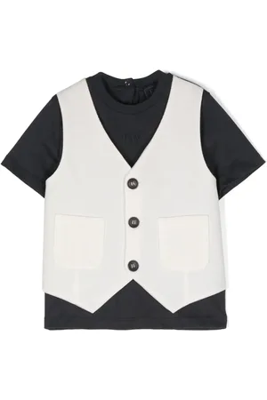 FAY Waistcoat-layered T-shirt