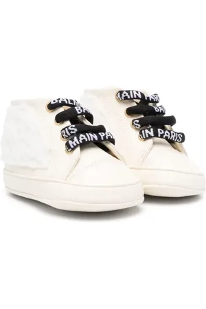 Balmain Lace-up leather boots