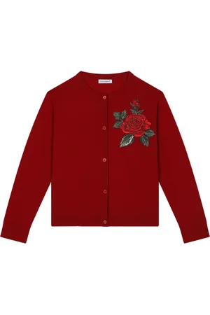 Dolce & Gabbana Rose patch crew neck cardigan