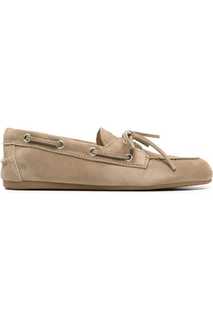 Miu Miu Logo-embossed suede loafers