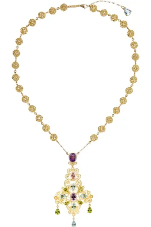 Dolce & Gabbana 18kt yellow bead pendant necklace