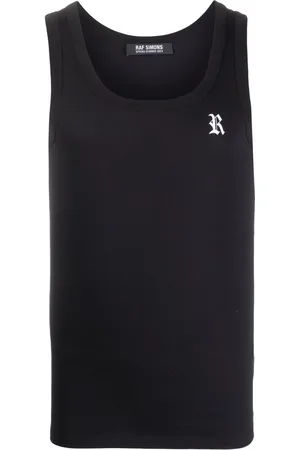RAF SIMONS Logo print tank top