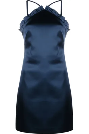 P.A.R.O.S.H. Ruffled satin-finish minidress