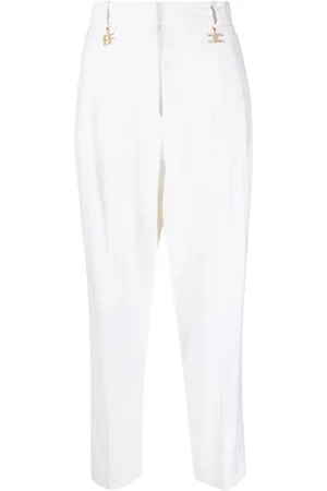 Elisabetta Franchi Crystal-embellished tapered trousers
