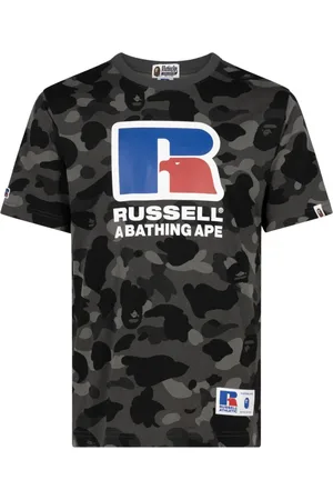 A Bathing Ape X Russell Athletic Color Camo T-shirt