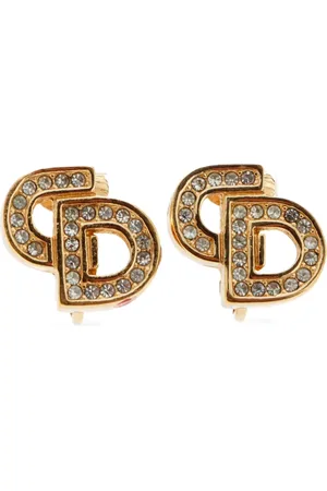 Dior CD rhinestone-embellished earrings