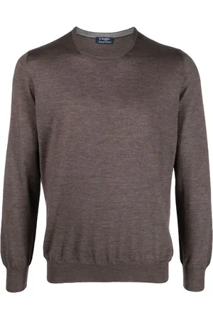 BARBA Crew-neck fine-knit jumper