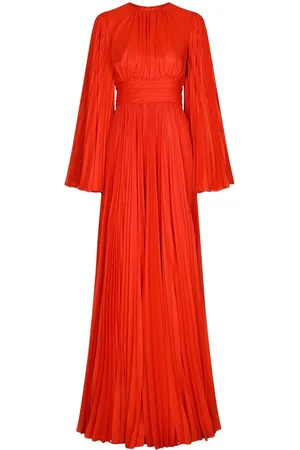 Dolce & Gabbana Slit-sleeved pleated gown