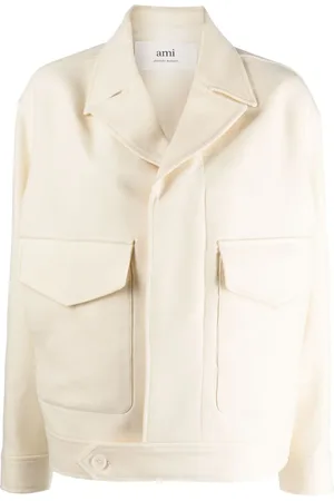 Ami Notched-lapel virgin-wool jacket